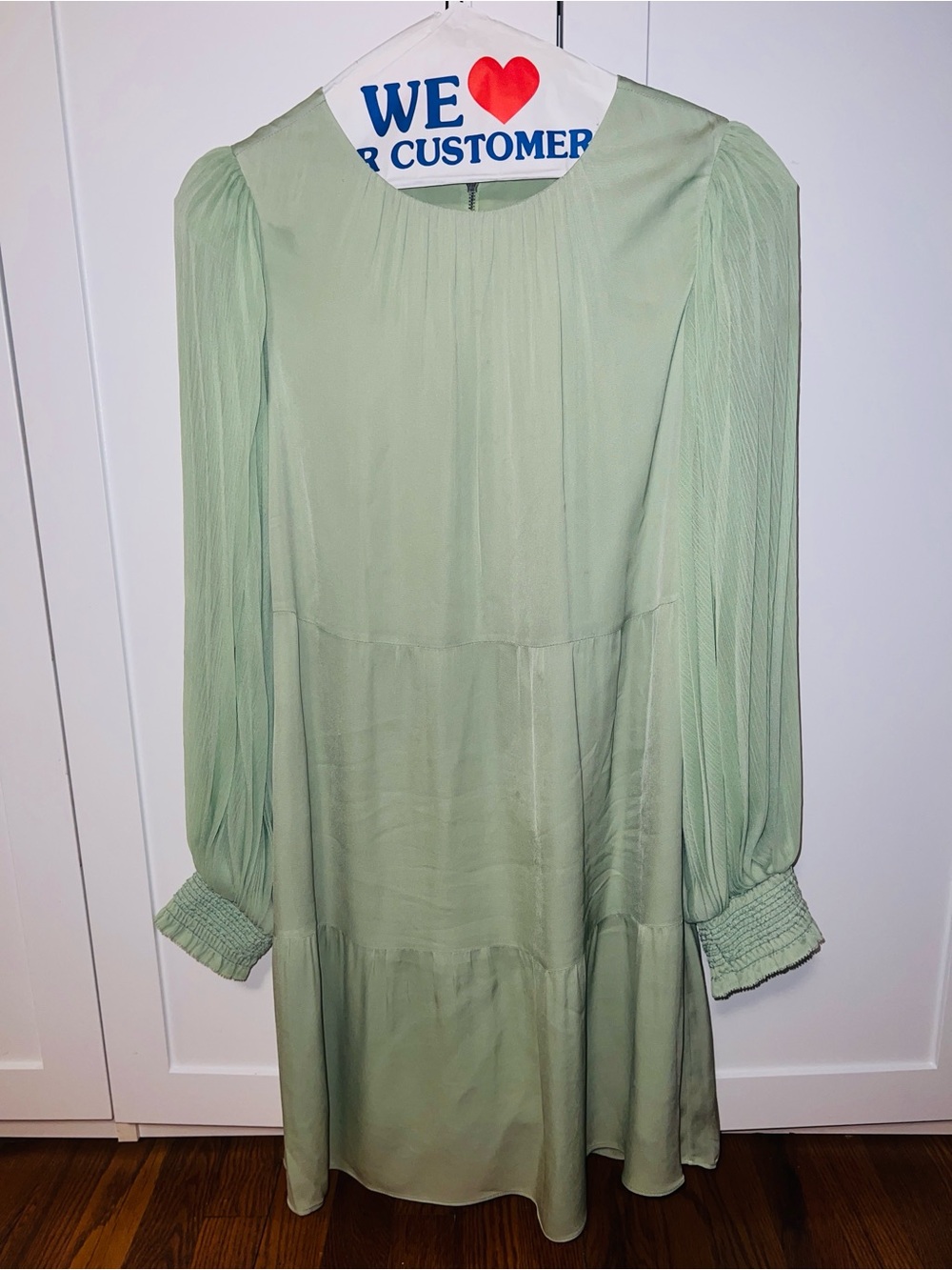 Alice + Olivia Mint Green Long Sleeve Dress